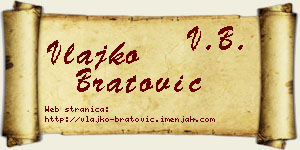 Vlajko Bratović vizit kartica